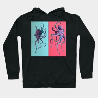 Purple and Pink Octopi (Vertical) Hoodie